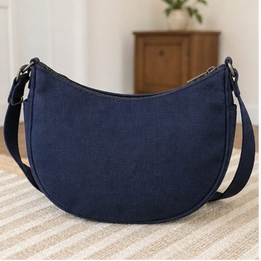 Navy Nylon Crossbody Bag